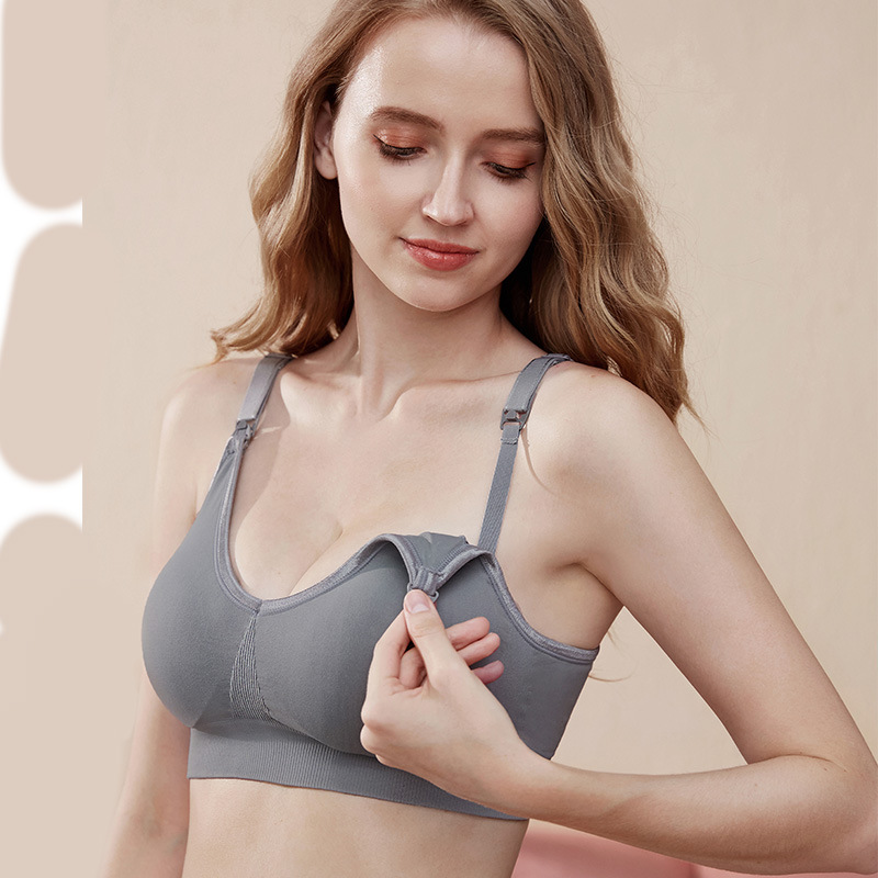 Nursing Bra Sleep - 快適な着心地で、パッドを取り外し可能な、シームレスでワイヤーなしのマタニティ・授乳ブラ。妊婦さんや授乳中の女性に最適。