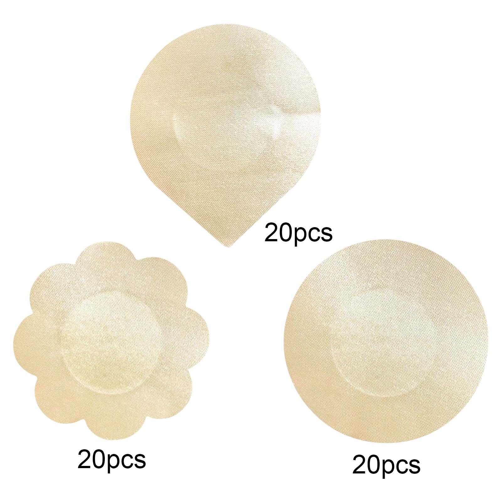軽量コットン製、目立たないニップルカバー。女性用、使い捨ての - Nipple Cover Pasties のレビューと価格