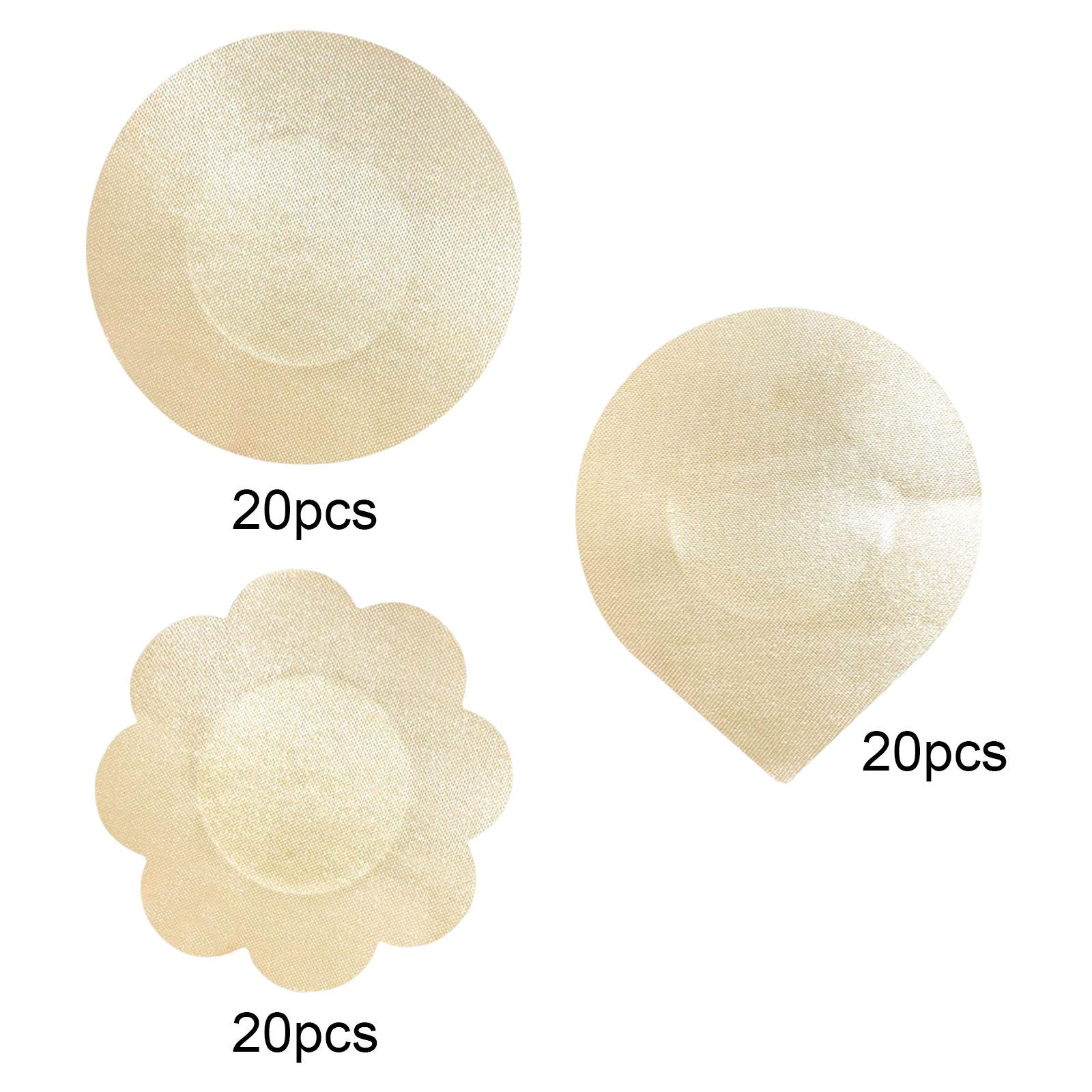 軽量コットン製、目立たないニップルカバー。女性用、使い捨ての - Nipple Cover Pasties のレビューと価格