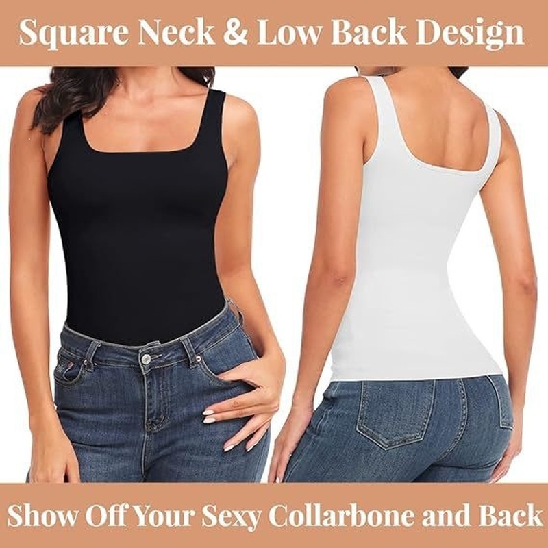 女性用、シームレスなスクエアネックのコンプレッションシェイプ - Shapewear Bodysuit Firm のレビューと価格
