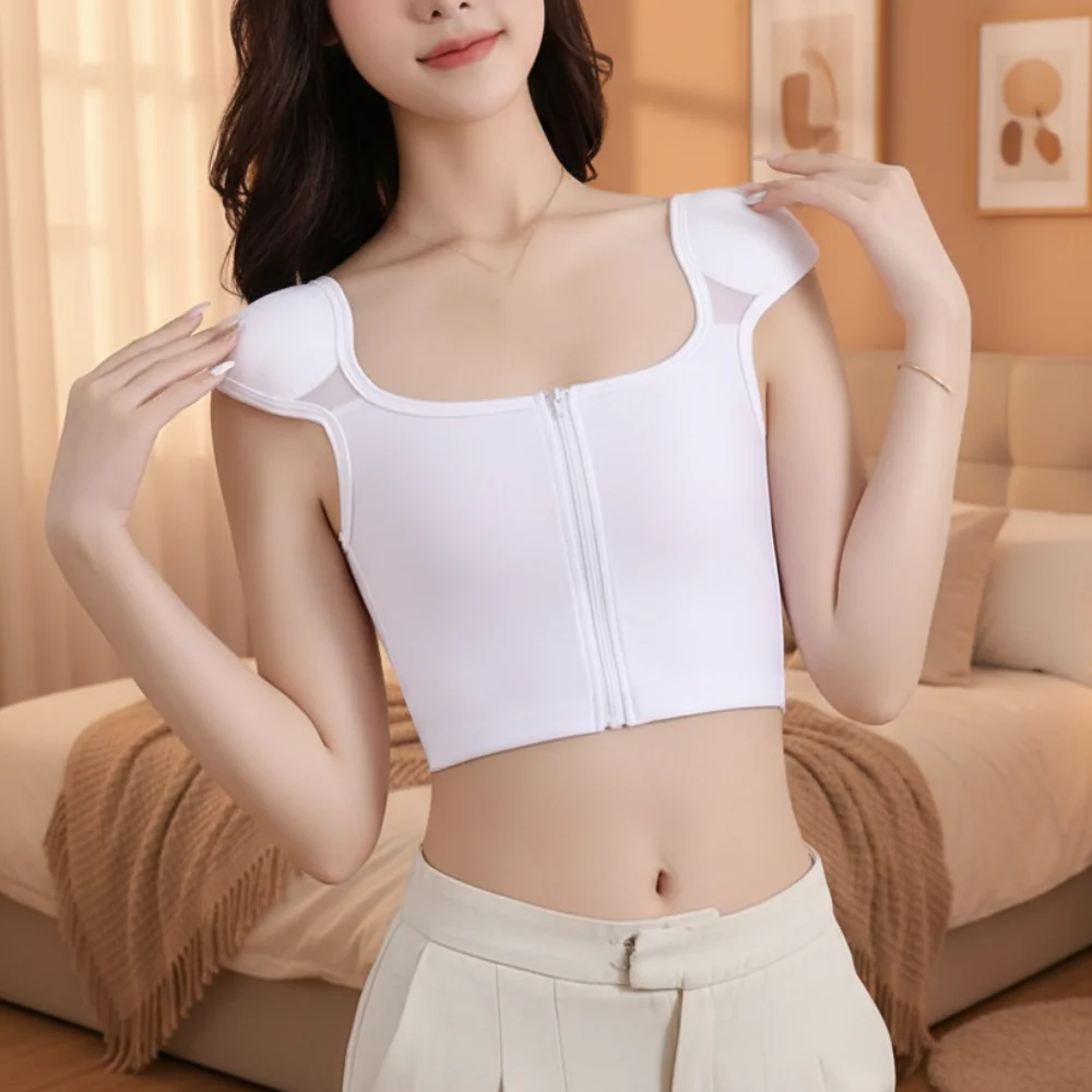 メッシュ素材のフラットなバストコルセット、無地のショックプル - Shapewear Bodysuit Firm のレビューと価格
